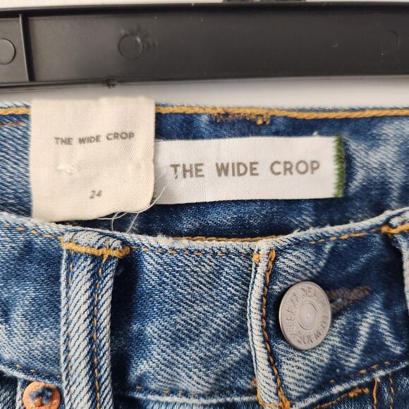 American Eagle AE77 The Wide Crop Jeans Blue Size 24 NWT - Picture 13 of 16